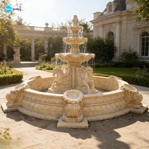 <span class=keywords><strong>Fuente</strong></span> de Agua para Caballos de Mármol Blanco Natural de Diseño Nuevo y Tamaño Personalizado para Patio - Product Image 4