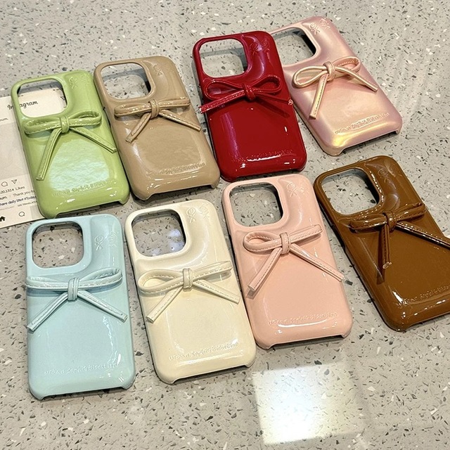 Korean Style Minimalist Multi-color Butter Fly Leather Phone case for iPhone 16Promax 15Pro PC+Leather Shockproof Phone Case