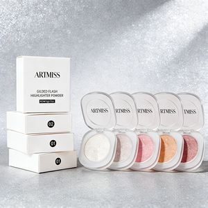 ไฮไลท์เตอร์แบบอัดแข็ง 7 เฉดสี สูตรวีแกน ไม่ทดลองกับสัตว์ ช่วยเพิ่มความกระจ่างใสให้ใบหน้า ผลิตจากโรงงาน ขายส่ง - Product Image 4