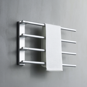 Sèche-serviettes électrique mural 4 barres avec minuterie, chauffe-serviettes à brancher pour salle de bain - Product Image 5