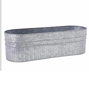 Pots de fleurs et jardinières en fer vintage, vase de sol en métal antique pour la décoration extérieure de la maison et du jardin - Product Image 5