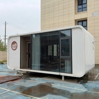 Bureau mobile modulaire en conteneur d'acier avec capsule spatiale durable pour usage commercial et atelier