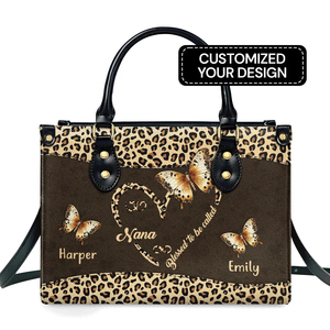 Nouveaux sacs à main à la mode pour dames bénis d'être appelé grand-mère <span class=keywords><strong>imprimer</strong></span> meilleur cadeau sacs à main en cuir personnalisés dames marque sacs à main à bandoulière - Product Image 2
