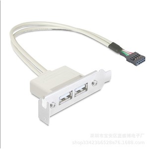 Cable USB de Doble Puerto, 9 Pines, Dupont USB 2.0, Cable Interno para Mini Carcasa - Product Image 3