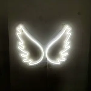 Angel Wings LED Tanda Neon untuk Kamar Tidur, Tanda LED untuk Bar Pub Store Club Garage Dekorasi Pesta Rumah