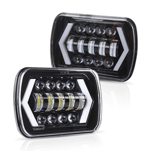 OVOVS Vente flash 55W DRL Clignotant rectangulaire Phare de camion 5x7 pouces Phare LED pour Wrangler YJ <span class=keywords><strong>Cherokee</strong></span> <span class=keywords><strong>XJ</strong></span> Chevy - Product Image 1