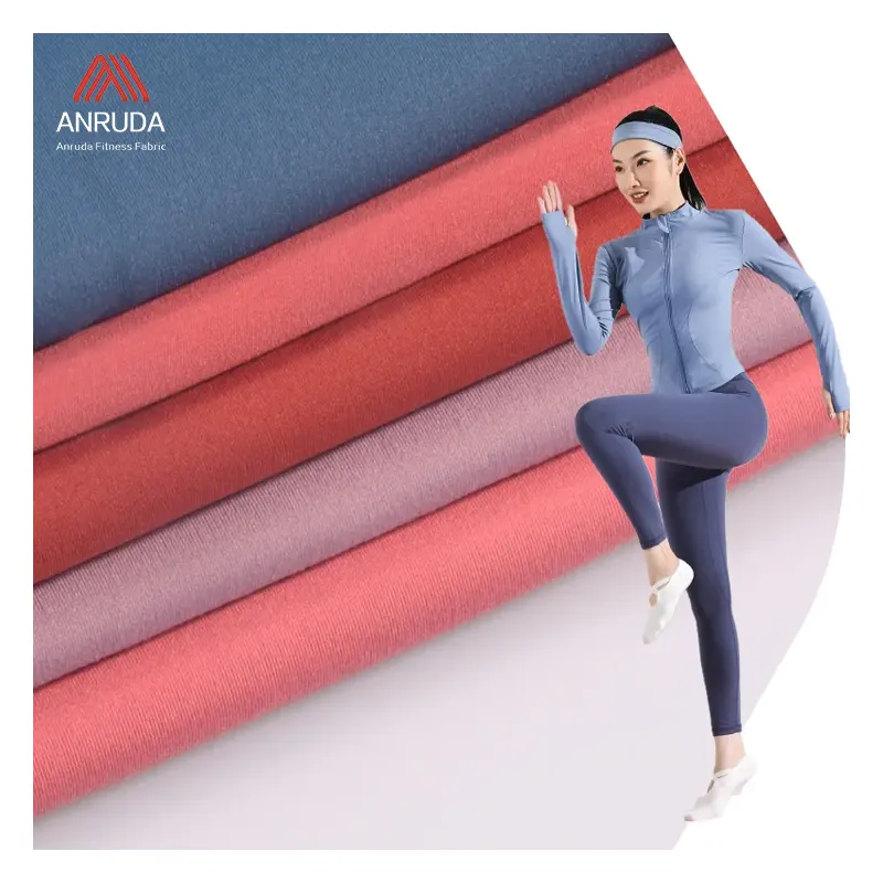 High-End Stretch Naakt Gevoel Zachte Inslag Gebreide Spandex Nylon Lichaamsvormende Yoga Kledingstof