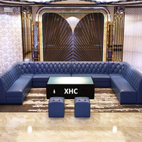 Canapé modulaire en forme de U personnalisé pour bar lounge, mobilier de bar à chicha pour boîte de nuit