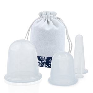 Set bekam pijat silikon SPA 4 buah, Set bekam perawatan kesehatan silikon Badan/Mata/Wajah - Product Image 4