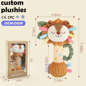 Jouet sensoriel doux et sonore en peluche <span class=keywords><strong>lion</strong></span> personnalisé de haute qualité avec hochets intégrés pour bébés de 0 à 12 mois - Product Image 2