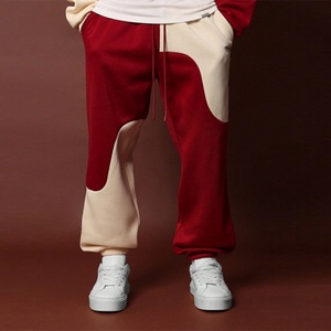 Ensemble de survêtement décontracté en molleton éponge pour l'automne, avec sweat à capuche zippé et pantalon de survêtement, coupe oversize ample, style streetwear, en coton avec logo brodé, vente en gros - Product Image 6