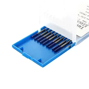 électrodes en tungstène pointe bleue Suppliers-Électrode en tungstène pour soudage TIG, lot de 10 pièces, embout bleu, pour soudage WY20 2.0%, 4.0mm * 150mm/175mm