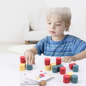 Großhandel Kinder Montessori Holz spielzeug 3D Puzzle Pixy Cubes Räumliches Denken Lernen Pädagogisches Holz spielzeug für Kinder - Product Image 3