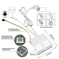 Interrupteur intelligent Shinechip220V avec capteur ABS, interrupteur tactile à double touche, gradation, inductif, pour miroirs de salle de bain, peut être connecté à la musique