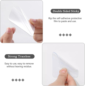 Almohadillas Adhesivas Antideslizantes de Nano Gel Transparentes, Lavables y Reutilizables, Alfombrilla Adhesiva de Doble Cara para Coche, Hogar, Fijación de Teléfonos, Llaves, Logotipo Personalizado - Product Image 2