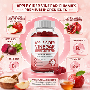 Gummies véganes biologiques au vinaigre de cidre de pomme et vitamine B pour l'immunité, la digestion, la détoxification et la purification - Non destiné aux nouveau-nés - 2 par dose (Certifié GMP) - Product Image 3