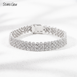 Bracelet en diamant de laboratoire de forme ronde certifié IGI, or 18 carats, bracelet en diamant de laboratoire à taille fantaisie - Product Image 1