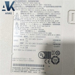 Yaskawa SERVOPACKs 2kW SGD7S-180A30A002 - Product Image 2