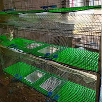 Ferme de lapin en treillis métallique galvanisé Cage mère et bébé lapin Cage de lapin commerciale avec support