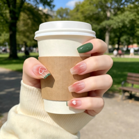 24 faux ongles en ABS, motif cœur carré, forme amande, à presser, avec colle, réutilisables, qualité salon, couverture complète, vente en gros