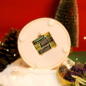 Boîte à musique lumineuse rotative <span class=keywords><strong>de</strong></span> Noël en verre transparent et résine électronique, renne et ours, cadeau, ornements pour enfants - Product Image 5