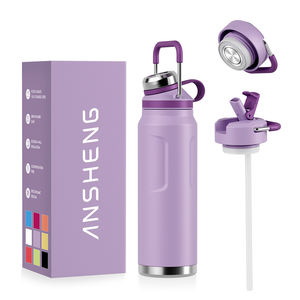 Gourde à vide isolée à double paroi en acier inoxydable <span class=keywords><strong>1L</strong></span> avec logo personnalisé Bouteilles d'eau de sport à revêtement en poudre de 18oz 32oz - Product Image 1