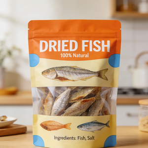 Bolsas Ziplock de Material de Grado Alimenticio con Diseño Personalizado, Ventana Transparente y Líneas de Desgarre, Bolsas Verticales para Pescado Seco, Bolsas para Alimentos - Product Image 2