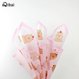 Qiba luxe fleur papier d'emballage couleur unie étanche PP pour <span class=keywords><strong>fleuriste</strong></span> paquet saint valentin emballage nouveau Capybara Design - Product Image 3