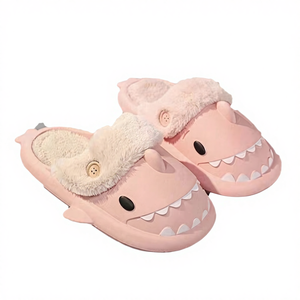 Winter Shark Closed Toe <b>EVA</b> Indoor for for Home Warmth Original Design Men and Women Detachable Plush Cotton - Product Image 4