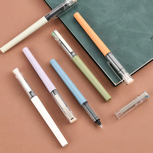 Kualitas tinggi mewah 0.5mm Gel hitam pena disesuaikan Logo merah muda dan tinta biru untuk kantor & sekolah menggunakan tubuh plastik - Product Image 2