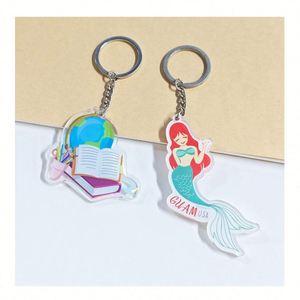 Custom Printed Anime Keychain Design Glitter Epoxy/Hologram Laser Cut Engraved Acrylic Charm Offset Printing on Resin & Alloy - Product Image 5
