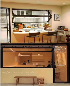 Fenêtres pliables en verre Dernier design Accordéon extérieur Aluminium Double verre Accordéon Aluminium Porte pliante Fenêtres pliantes - Product Image 3