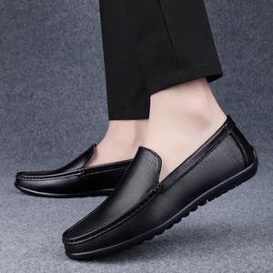 Factory Supply Custom Logo Black for All Seasons <strong>Rubber</strong> Handmade Genuine Leather Oxfords Dress Office Men Wedding <strong>Loafers</strong> - Product Image 6