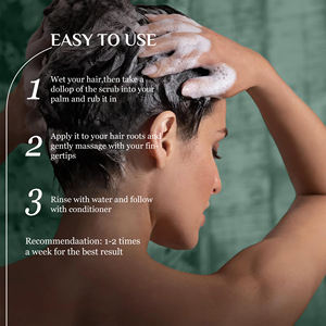 Exfoliante Capilar Clarificante que Elimina la Acumulación, Exfoliante Capilar Orgánico <span class=keywords><strong>de</strong></span> <span class=keywords><strong>Sal</strong></span> Marina con Aceite <span class=keywords><strong>de</strong></span> Coco, Glicerina y Vitamina E - Product Image 4