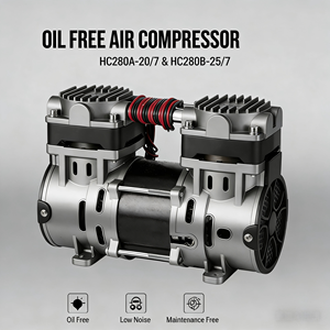 Cabezal de Bomba de Compresor de Aire de Pistón sin Aceite HC280A, 20L/min, 700Kpa, Portátil, Motor de 340W para Equipo Médico Dental - Product Image 1