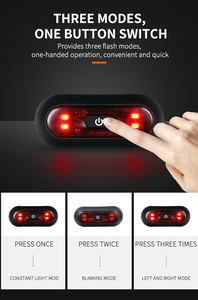 <span class=keywords><strong>Casco</strong></span> señal de seguridad nocturna LED cargador USB luz bicicleta luces LED para cascos de motocicleta - Product Image 6