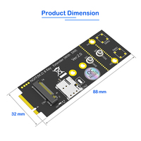 Adaptateur de module sans fil M.2 Key-B avec emplacement pour carte SIM 3042/3052 pour ordinateur portable PCB Stock 5G 4G 3G Carte réseau LTE