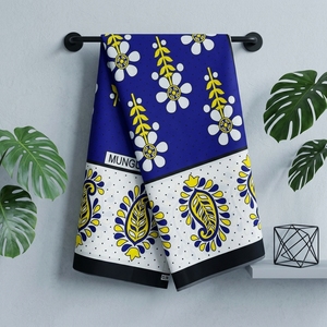 Tissu en polyester brossé lourd <span class=keywords><strong>Leso</strong></span> Khanga fabriqué en Chine pour auvents et rideaux, motif africain, prix abordable - Product Image 2