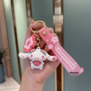 Llavero de PVC de Sakura con <span class=keywords><strong>Kuromi</strong></span> y Cinnamoroll de la serie Sakura - Colgante para bolso, pequeño premio para máquinas recreativas - Product Image 4