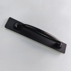 Manija de doble orificio de aleación de aluminio negro mate para ventana y puerta corredera, diseño minimalista, fácil instalación - Product Image 2