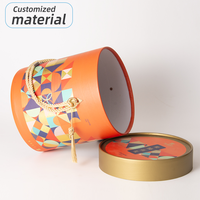 Tube en carton personnalisé avec poignée pour emballage alimentaire rond, idéal pour bonbons, noix, biscuits, fruits – Grande taille, logo créatif, lamination