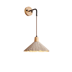 Lámpara de Pared LED de Estilo Moderno, de Piedra y Madera, con <span class=keywords><strong>Luz</strong></span> Cremosa, para Dormitorio, Sala de Estar, <span class=keywords><strong>Escalera</strong></span>, Estudio, Salón de Té - Product Image 1