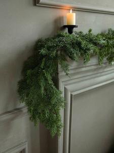 6 Ft di natale cedro di pino ghirlande, verde verde realistico ghirlanda per la tavola, parete, interni, decorazioni natalizie all'aperto - Product Image 5