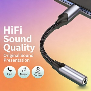 <span class=keywords><strong>Adaptador</strong></span> de Audio de 3.5mm Hembra <span class=keywords><strong>a</strong></span> <span class=keywords><strong>USB</strong></span> Tipo-C Macho, 10cm, Gris - Conecta Auriculares <span class=keywords><strong>a</strong></span> Dispositivos <span class=keywords><strong>USB</strong></span>-C para Escuchar Música - Product Image 5