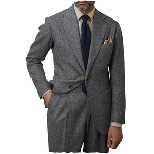 Nuevo Blazer <span class=keywords><strong>de</strong></span> Traje Slim para Hombre 2026, Estilo Retro Británico, <span class=keywords><strong>de</strong></span> Lana Tweed con Diseño Espina <span class=keywords><strong>de</strong></span> Pescado, para Negocios y Casual, <span class=keywords><strong>de</strong></span> Invierno - Product Image 2
