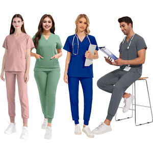 42109 Uniformes Médicos Personalizados Al Por Mayor Para Mujer con Cuello en V Filipina Elástica <span class=keywords><strong>de</strong></span> Alta Calidad en Cómoda Tela Tejida - Product Image 5