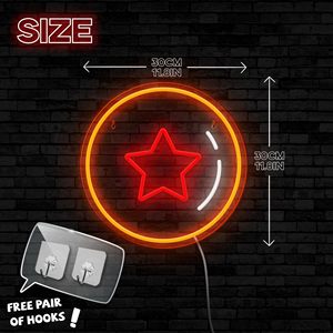 Enseigne néon LED Neonawall Anime One Star <span class=keywords><strong>Ball</strong></span>, lumière LED rouge à intensité variable pour les fans de <span class=keywords><strong>Dragon</strong></span> <span class=keywords><strong>Ball</strong></span>, décoration de chambre à coucher et de salle de jeux - Product Image 2