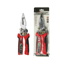 Pince à dénuder multifonctionnelle 16-en-1 CR-V avec testeur de tension numérique rechargeable pour couper, sertir et réparer