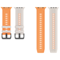 Correa de Reloj de Silicona Táctica con Textura Resistente, Diseño de Dos Tonos, Correa Deportiva Duradera para Apple Watch Ultra/SE