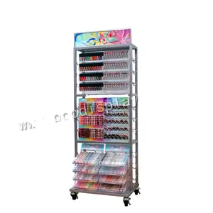 Wholesale Supermarket Expositor Exhibition Cosmetic Makeup Shelf Display Retail Store Nail Polish Display Stand Display Racks